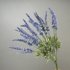 Wholesale Home Decorative 3 Forks Artificial <strong>Lavender</strong> Plastic <strong>Flowers</strong> <strong>Bulk</strong> for Christmas New Year Halloween Back School Pot - Product Image 2