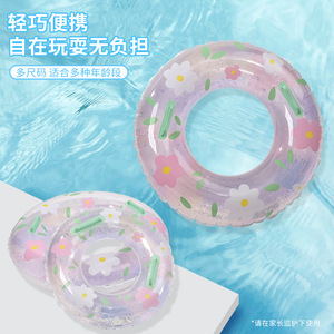 ห่วงยางว่ายน้ำเด็กแบบหนา ลายการ์ตูนสีชมพู ป้องกันการพลิกคว่ำ สำหรับเด็กและผู้ใหญ่ - Product Image 3