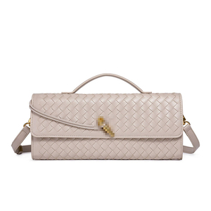 Trendige gewebte Abend-Clutch-Taschen für Damen, Schultertasche, süße Umhängetasche, Crossbody-Tasche, PU-Leder-Geldbörse - Product Image 3