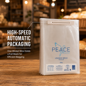 Sacs à pain en LDPE transparents personnalisés OEM avec fermeture à clip, emballage alimentaire à chargement rapide, sacs en plastique pour supermarchés et boulangeries - Product Image 2