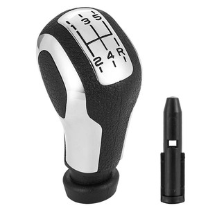 Car Gear <b>Knob</b> Leather Electroplated Black Peugeot Citroen Ergonomic <b>Shift</b> Head Single Ball Converter - Product Image 1