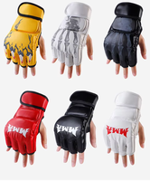 Gants de boxe MMA pour adultes, gants de boxe Sanda pour arts martiaux, fabrication OEM en Chine, doigts courts, personnalisés