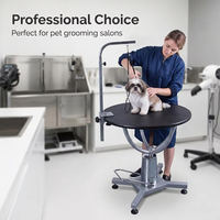 Table de toilettage pour animaux de compagnie professionnelle portable AP-805A, table ronde hydraulique, table de toilettage pour chiens, table réglable électrique pour animaux de compagnie