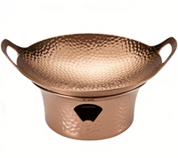 Zunke OEM Réchaud à alcool coupe-vent en acier inoxydable isolé pour buffet, ensemble de luxe pour restaurant chinois, chauffe-plats et fondue