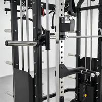 Station de musculation multifonctionnelle Smith Machine, équipement de gym pour la maison et usage commercial avec système de câbles pour un entraînement complet du corps