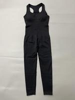 Combinaison de yoga une pièce sans couture pour femme Combinaison extensible pour le contrôle du ventre et la danse pour adultes