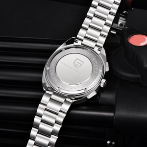 Montre à quartz pour homme PAGANI Design 2024, style rétro de luxe, chronographe sportif 1782, saphir, étanche 10 bars, cuir, acier inoxydable - Product Image 5