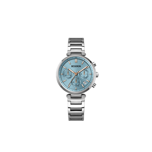 Montre-bracelet chronographe à quartz raffinée et intemporelle en acier inoxydable de 36 mm avec verre saphir et étanchéité 5 ATM pour le bureau - Product Image 2
