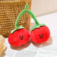 Porte-clés en peluche personnalisés, mignons et petits, imitation réaliste de tomate, jouet, création d'échantillon de porte-clés en peluche à partir d'un design