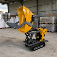Mini-dumper sur chenilles HDL YH-1000S avec système de levage de 1000 kg pour le transport en construction et en jardinage