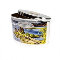 Boîte ovale en fer blanc de qualité alimentaire personnalisée pour biscuits, chocolats, pâtisseries, bonbons, café, thé – Contenant d'emballage