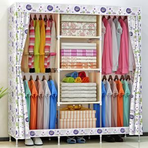 Armario <span class=keywords><strong>de</strong></span> <span class=keywords><strong>Tela</strong></span> Simple para Dormitorio, Estructura <span class=keywords><strong>de</strong></span> Acero, Reforzado y Engrosado, Almacenamiento Colgante, Resistente y Duradero - Product Image 5
