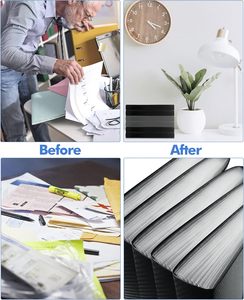 A4 thư mục mở rộng, túi lưu trữ có thể gập lại 13 túi với con dấu đàn hồi, thích hợp để lưu trữ tài liệu gia đình trong văn phòng trường học. - Product Image 5