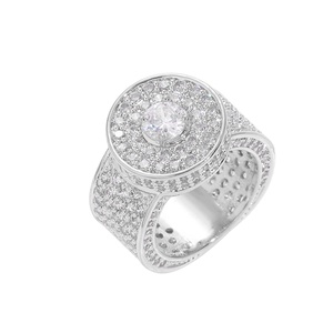 Anillo BESJZ088 para Hombre, Estilo Europeo Americano, Clásico, Grande, Chapado en Oro, Microincrustaciones de Circonio, Forma Geométrica - Product Image 5