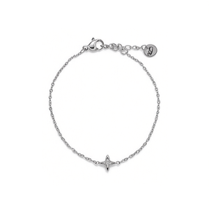 Pulsera de moda Amy Amy con cadena de eslabones y circonita en forma de estrella, chapada en rodio, regalo de joyería para mujer, estilo clásico P0051 - Product Image 3