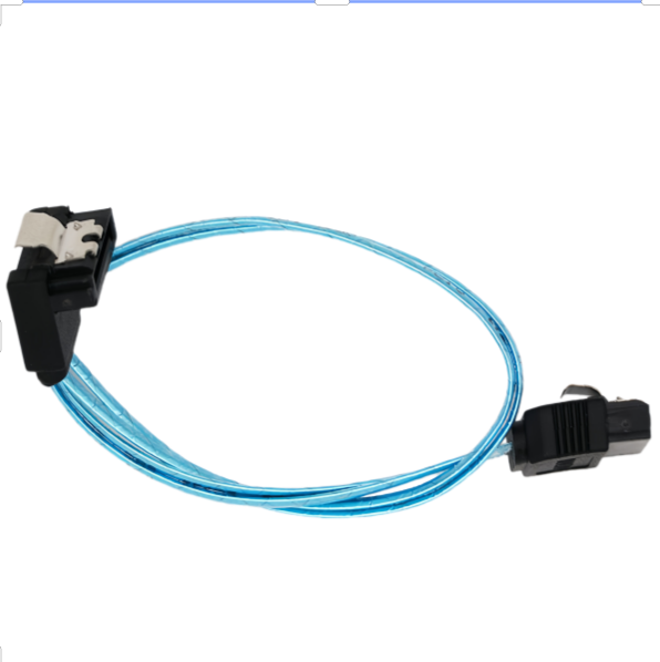 Custom SATA 3.0 HDD Power Adapter Flat Cable TPE Jacket Blue Braid Shielding Flexible Computer Fast Data Transmission RoHS 7-Pin