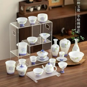 Juego de Té de Alta Gama, Cerámica PUYU Pura, Tazas Pintadas a Mano <span class=keywords><strong>para</strong></span> Parejas, Estilo Clásico Antiguo <span class=keywords><strong>para</strong></span> Degustación y Preparación - Product Image 4