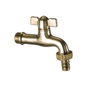 Robinet de raccordement rapide en caoutchouc jaune poli 1/2 pouce pour l'irrigation - Product Image 1