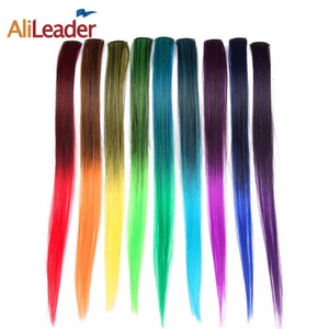 Extension per <span class=keywords><strong>Capelli</strong></span> Sintetici a Clip da 20 Pollici, Lisci con Riflessi Colorati, per Ragazze, Bambini e Donne - Product Image 3