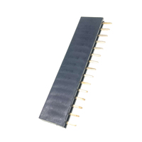 Enchufe de cabecera hembra de una sola fila de 2,54mm Conector de enchufe PCB 1*15P Cabezal hembra
