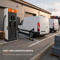 Station de recharge rapide DC pour véhicules électriques 60 kW à double borne pour parkings publics/commerciaux, compatible avec les marchés africains