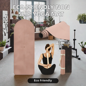 Tapis de yoga écologique antidérapant pour Pilates avec sangle de transport et logo personnalisé - Product Image 2