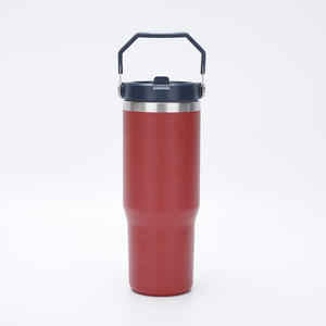 Logotipo personalizado caliente 900ml taza de coche portátil de acero inoxidable doble vacío hielo Bully taza vaso de café aislado en frío con asa - Product Image 5