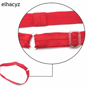 عصابات رأس جديدة بألوان الحلوى، رباط شعر مرن قابل للتعديل مع حلقة بلاستيكية، إكسسوارات شعر للفتيات - Product Image 6