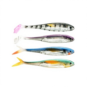 Señuelo de pesca de plástico blando de PVC con cola de arpón 3D de 12.3cm y 9g, o 11.5cm y 10g, simulación de pez suave para lubina y atún. - Product Image 2