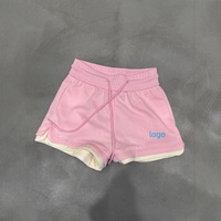 Pantalones Cortos Deportivos de Doble Capa Transpirables para Mujer, de Verano, con Cordón Ajustable, Remaches y Cintura Alta, 100% Poliéster