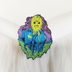 Cartoon <span class=keywords><strong>Horror</strong></span> Zwart Custom Metalen Badge Broche Halloween Gepersonaliseerd Logo Zacht Metalen Ambachtelijke Emaille Reversspeldjes - Product Image 6