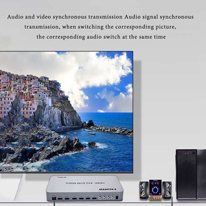 2.0 <span class=keywords><strong>HDMI</strong></span> <span class=keywords><strong>4x2</strong></span> <span class=keywords><strong>HDMI</strong></span> KVM Matrix ตัวแยกสัญญาณภาพและเสียงจอแสดงผลคู่4K 60Hz รองรับ USB เมาส์คีย์บอร์ด4ชิ้นคอมพิวเตอร์พีซี - Product Image 5