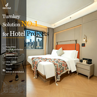 Ensemble de meubles de chambre d'hôtel de luxe moderne, solution clé en main commerciale, ensembles de meubles d'hôtel personnalisés pour projet hôtelier 5 étoiles