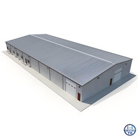 Entrepôt et atelier industriels modernes en structure métallique préfabriquée