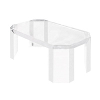 Table basse moderne en acrylique écologique et durable pour la décoration du salon