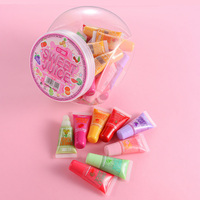 Ensemble de mini gloss à lèvres multicolores aux saveurs de fruits, gloss à lèvres hydratant brillant, pot de gloss à lèvres, kit cosmétique pour les lèvres à usage quotidien