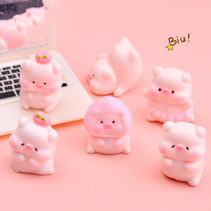 รูปปั้นหมูจิ๋ว ของตกแต่งห้อง รูปปั้นสัตว์เรซิ่นขนาดเล็ก รูปปั้นลูก<span class=keywords><strong>หมู</strong></span> สำหรับทำพวงกุญแจ DIY ตกแต่งสวน บ้าน สำนักงาน โต๊ะทำงาน งานปาร์ตี้ - Product Image 4