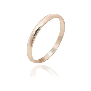 Karat Tùy Chỉnh Rắn Vàng Trang Sức Tiny Nhẫn 9K 14K 18K Bất Vàng Mỏng Finger Nhẫn Bán Buôn Engagement Bands Hoặc Nhẫn Vàng