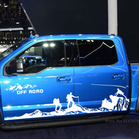 8 Pièces Personnalisées, Autocollants Graphiques 4x4 Tout-Terrain pour Voiture, Camionnette et Alpiniste, Décoration de Voiture