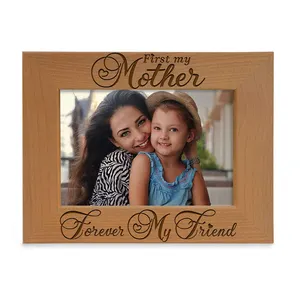 Engraved Natural Wood Loving Mother Creative Picture Frame Mum Picture Frame Parent-child Mother's Day Gifts