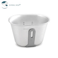 Marmite de camping portable pour sports de plein air avec poignées pliables, récipient chauffant pour eau, en HDPE, aluminium et acier inoxydable, ustensile de cuisson