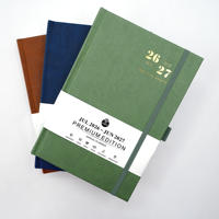 Carnet de notes professionnel A5 384 pages 2026-2027, agenda hebdomadaire en cuir PU, carnet de notes annuel, agenda quotidien, cadeaux de bureau