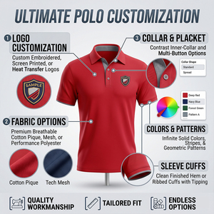 Polo da Uomo a Maniche Corte Personalizzata con il Tuo Marchio in Poliestere Dry-Fit da Golf - Product Image 3