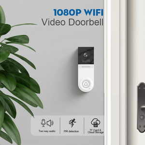 Timbre con Cámara Inteligente Ubox para Seguridad del Hogar, 1080P, Mini Cámara con Visión Nocturna Infrarroja, Detección PIR, IP65, Campo de Visión de 135 Grados, Video Wifi Bidireccional - Product Image 2