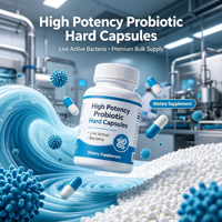 Probiotique Adulte Haute Puissance en Capsules Dures, Bactéries Actives Vivantes, Complément Alimentaire Sans Sucre, 5g en Vrac