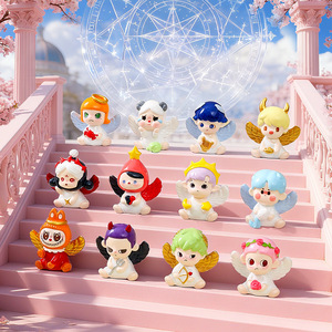 Mới mười hai chòm sao Thiên thần dễ thương hợp thời trang cặp mù hộp bức tượng hoạt hình nhựa Đồ trang trí máy tính để bàn cảm thấy freetodiyasyoulike - Product Image 1