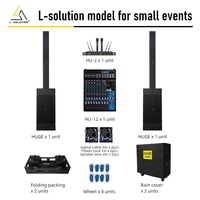 Sistema de Sonido Profesional Portátil con Altavoz de Columna Activo de Gran Serie y Subwoofer de 2x12 Pulgadas para DJ en Exteriores