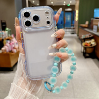 Étui de téléphone en TPU souple transparent de luxe, forme ovale, pour iPhone 18Pro 17 16 15 14 Plus 13 12 11 18 Pro Max, avec bracelet