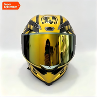 Nouveau design de casque de moto intégral, casque de sécurité pour la course, casque de moto sport avec grand spoiler pour hommes et femmes