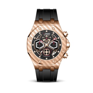 New Hollow-out Đồng hồ đeo tay Racing Thiết kế thể thao đồng hồ cho nam giới sợi carbon Silicone dây đeo thạch anh tùy chỉnh bởi nhà sản xuất - Product Image 3